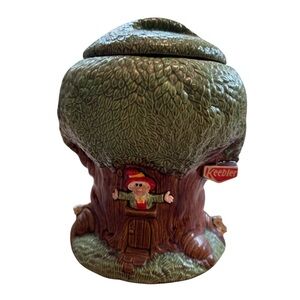Vintage Keebler Hollow Tree Cookie Jar - Haeger Pottery 1980's